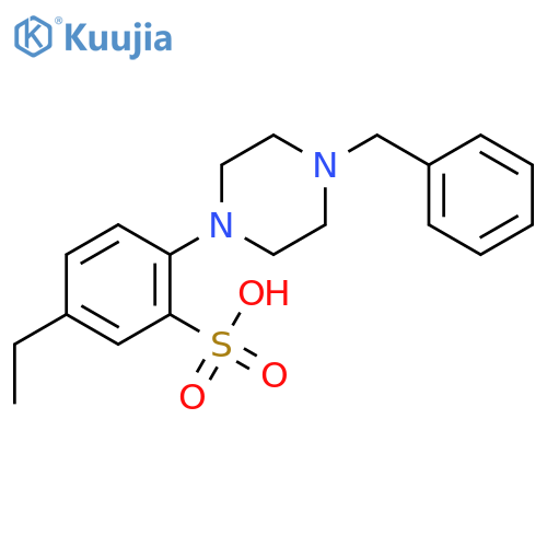 BENZENESULFONIC ACID, 5-ETHYL-2-[4-(PHENYLMETHYL)-1-PIPERAZINYL]- structure