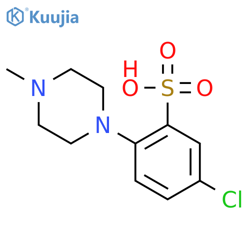 Benzenesulfonic acid, 5-chloro-2-(4-methyl-1-piperazinyl)- structure