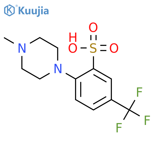 Benzenesulfonic acid, 2-(4-methyl-1-piperazinyl)-5-(trifluoromethyl)- structure