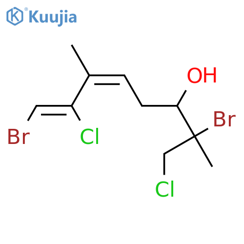 2,8-Dibromo-1,7-dichloro-2,6-dimethyl-5,7-octadien-3-ol; (2R*,3S*,5Z,7Z)-form structure