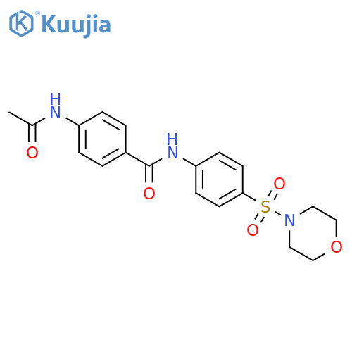 4-(acetylamino)-N-[4-(4-morpholinylsulfonyl)phenyl]benzamide structure