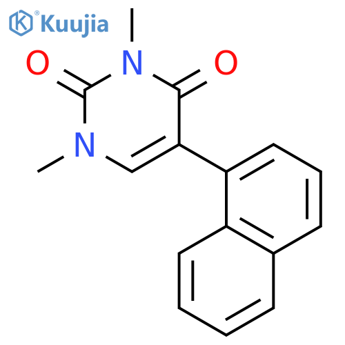 2,4(1H,3H)-Pyrimidinedione, 1,3-dimethyl-5-(1-naphthalenyl)- structure