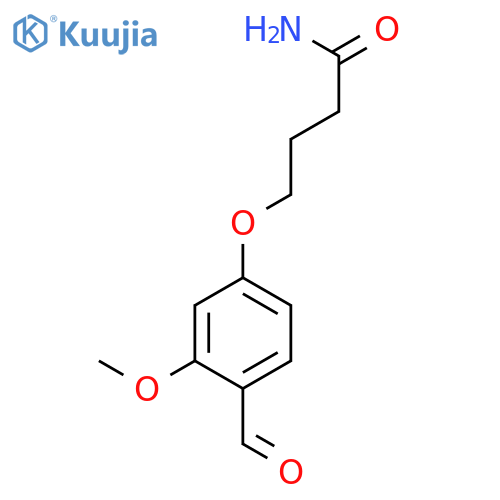 4-(4-Formyl-3-methoxyphenoxy)butanamide structure