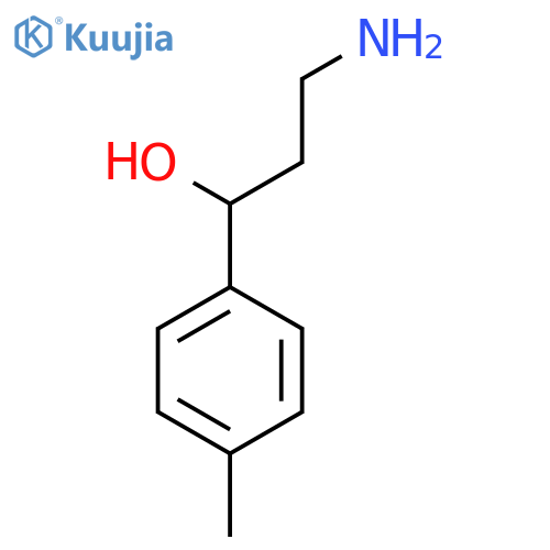3-Amino-1-(4-methylphenyl)propan-1-ol structure