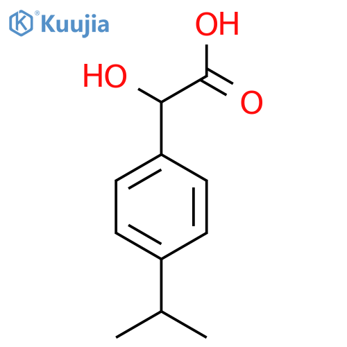 Benzeneacetic acid, a-hydroxy-4-(1-methylethyl)- structure