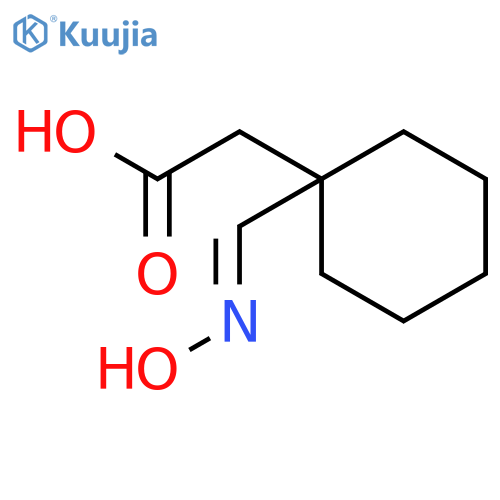 Cyclohexaneacetic acid, 1-[(hydroxyimino)methyl]- structure