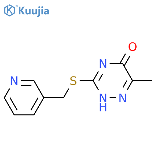 6-methyl-3-{(pyridin-3-yl)methylsulfanyl}-4,5-dihydro-1,2,4-triazin-5-one structure