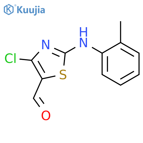 4-Chloro-2-(2-methylphenyl)amino-1,3-thiazole-5-carbaldehyde structure