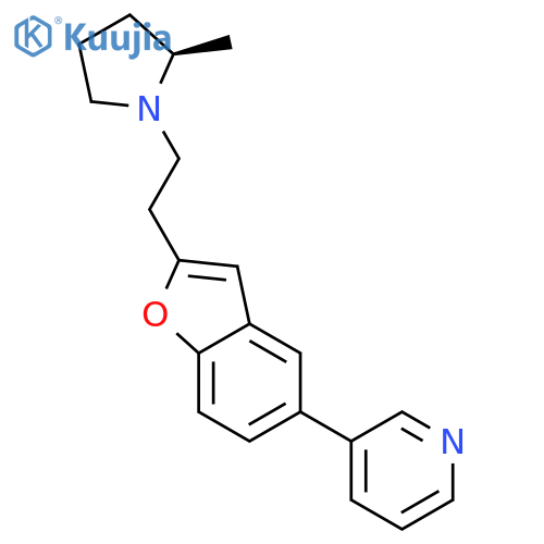 Pyridine, 3-[2-[2-[(2R)-2-methyl-1-pyrrolidinyl]ethyl]-5-benzofuranyl]- structure