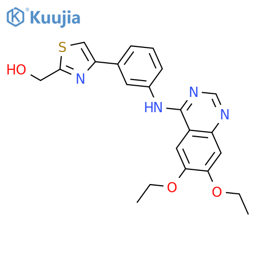 2-THIAZOLEMETHANOL, 4-[3-[(6,7-DIETHOXY-4-QUINAZOLINYL)AMINO]PHENYL]- structure