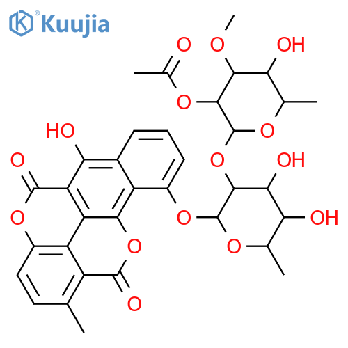 Chartarin; 10-O-[2-O-Acetyl-6-deoxy-3-O-methyl-α-D-galactopyranosyl-(1→2)-6-deoxy-β-D-galactopyranoside] structure