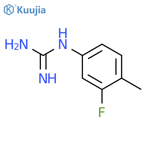 1-(3-fluoro-4-methylphenyl)guanidine structure