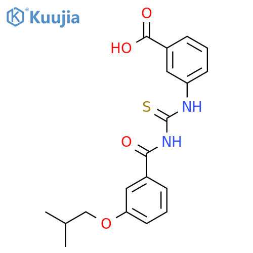 3-[[3-(2-methylpropoxy)benzoyl]carbamothioylamino]benzoic Acid structure