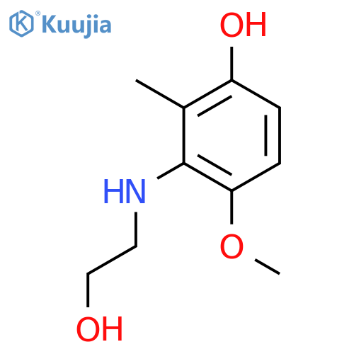 Phenol, 3-[(2-hydroxyethyl)amino]-4-methoxy-2-methyl- structure