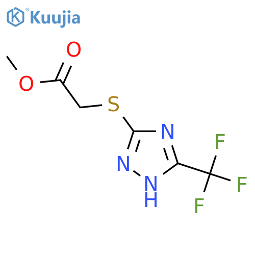 Methyl 2-((3-(trifluoromethyl)-1H-1,2,4-triazol-5-yl)thio)acetate structure