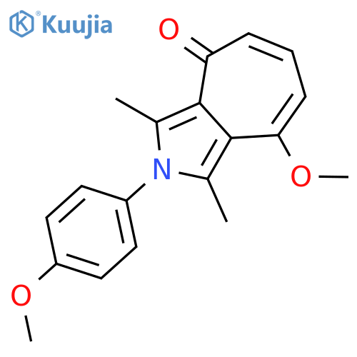8-Methoxy-2-(4-methoxy-phenyl)-1,3-dimethyl-2H-cyclohepta[c]pyrrol-4-one structure