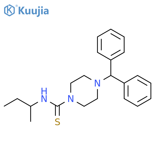 N-(Butan-2-yl)-4-(diphenylmethyl)piperazine-1-carbothioamide structure