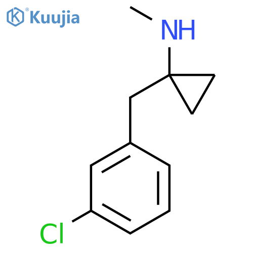 1-(3-chlorophenyl)methyl-N-methylcyclopropan-1-amine structure