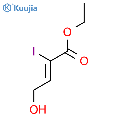 2-BUTENOIC ACID, 4-HYDROXY-2-IODO-, ETHYL ESTER, (2Z)- structure