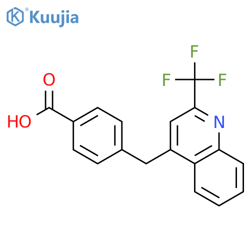 4-[[2-(Trifluoromethyl)-4-quinolinyl]methyl]benzoic acid structure