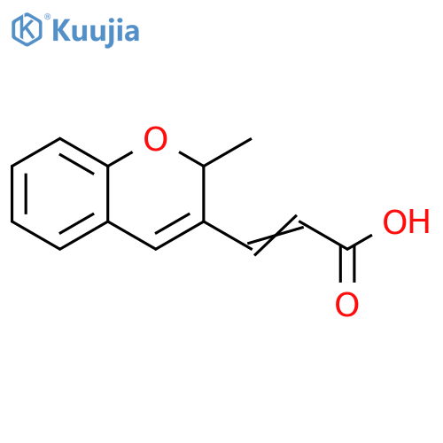 (2E)-3-(2-methyl-2H-chromen-3-yl)prop-2-enoic acid structure