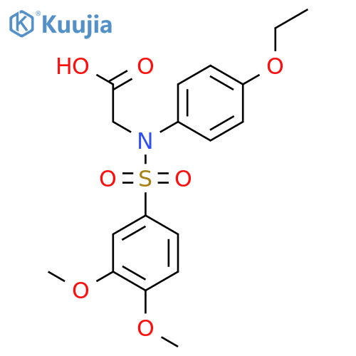 N-[(3,4-dimethoxyphenyl)sulfonyl]-N-(4-ethoxyphenyl)glycine structure
