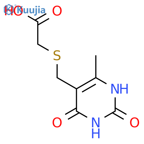 (6-Methyl-2,4-dioxo-1,2,3,4-tetrahydro-pyrimidin-5-ylmethylsulfanyl)acetic acid structure