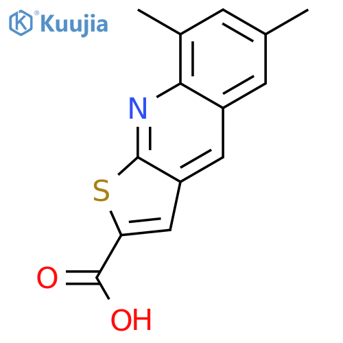 6,8-Dimethyl-thieno[2,3- b ]quinoline-2-carboxylic acid structure