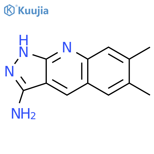 6,7-Dimethyl-1H-pyrazolo[3,4-b]quinolin-3-ylamine structure