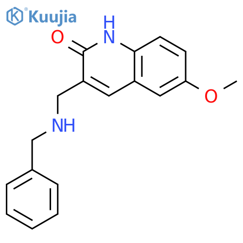 3-(Benzylamino-methyl)-6-methoxy-1H-quinolin-2-one structure