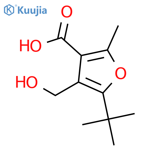 5-tert-Butyl-4-hydroxymethyl-2-methyl-furan-3-carboxylic acid structure