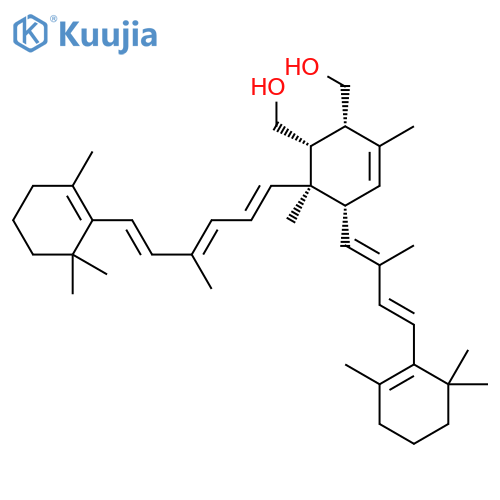 3-Cyclohexene-1,2-dimethanol,3,6-dimethyl-5-[(1E,3E)-2-methyl-4-(2,6,6-trimethyl-1-cyclohexen-1-yl)-1,3-butadienyl]-6-[(1E,3E,5E)-4-methyl-6-(2,6,6-trimethyl-1-cyclohexen-1-yl)-1,3,5-hexatrienyl]-,(1R,2S,5S,6R)-rel- (9CI) structure