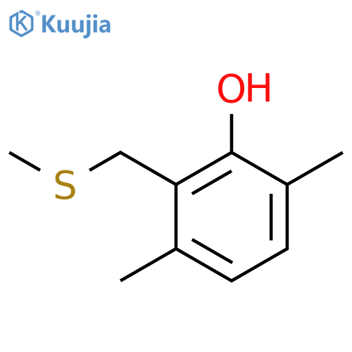 Phenol,3,6-dimethyl-2-[(methylthio)methyl]- structure