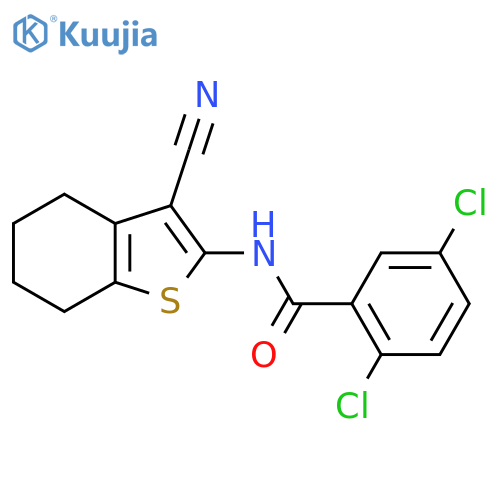 2,5-dichloro-N-(3-cyano-4,5,6,7-tetrahydro-1-benzothiophen-2-yl)benzamide structure