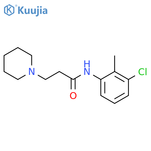 N-(3-chloro-2-methylphenyl)-3-(1-piperidinyl)propanamide structure