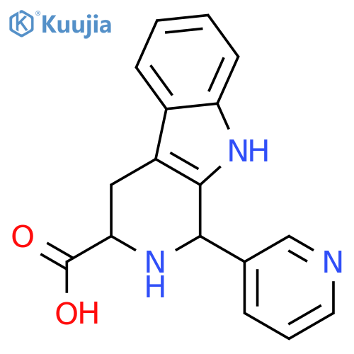 1-Pyridin-3-yl-2,3,4,9-tetrahydro-1H-beta-carboline-3-carboxylic acid structure