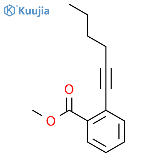Methyl 2-(1-hexyn-1-yl)benzoate structure