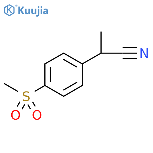 2-(4-methanesulfonylphenyl)propanenitrile structure