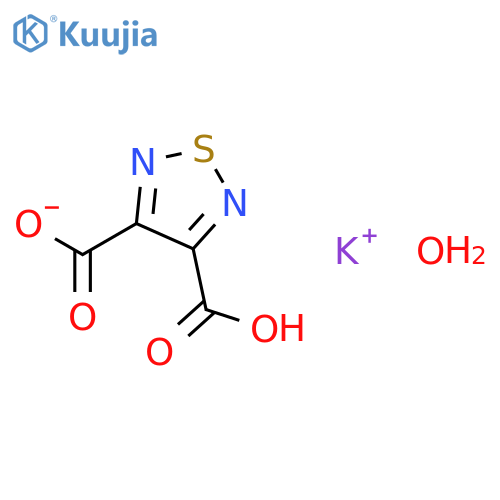 potassium 4-carboxy-1,2,5-thiadiazole-3-carboxylate hydrate structure