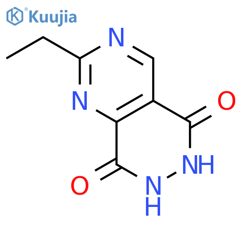 PYRIMIDO[4,5-D]PYRIDAZINE-5,8-DIONE, 2-ETHYL-6,7-DIHYDRO- structure