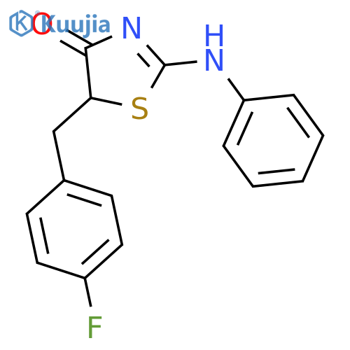 4(5H)-Thiazolone, 5-[(4-fluorophenyl)methyl]-2-(phenylamino)- structure