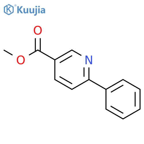 3-Pyridinecarboxylicacid, 6-phenyl-, methyl ester structure