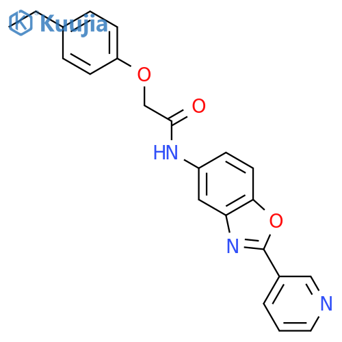 2-(4-ethylphenoxy)-N-[2-(pyridin-3-yl)-1,3-benzoxazol-5-yl]acetamide structure
