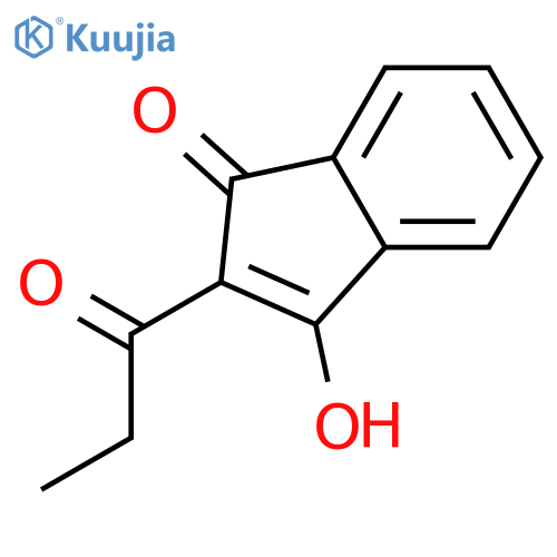 1H-Inden-1-one, 3-hydroxy-2-(1-oxopropyl)- structure