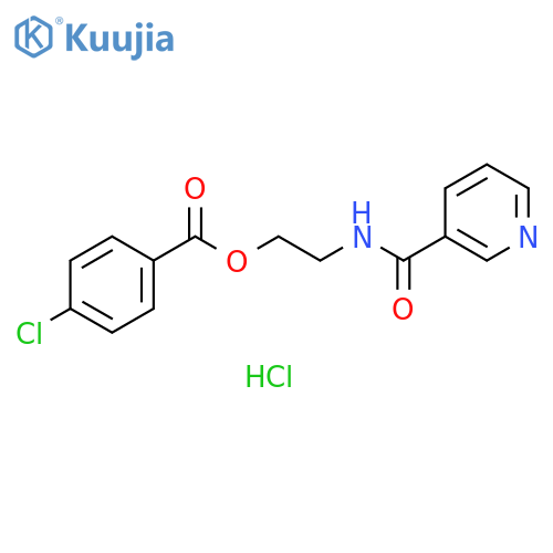 2-(pyridin-3-yl)formamidoethyl 4-chlorobenzoate hydrochloride structure