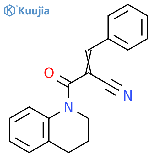 3,4-Dihydro-β-oxo-α-(phenylmethylene)-1(2H)-quinolinepropanenitrile structure