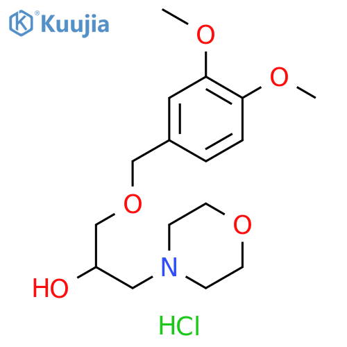 1-(3,4-dimethoxyphenyl)methoxy-3-(morpholin-4-yl)propan-2-ol hydrochloride structure