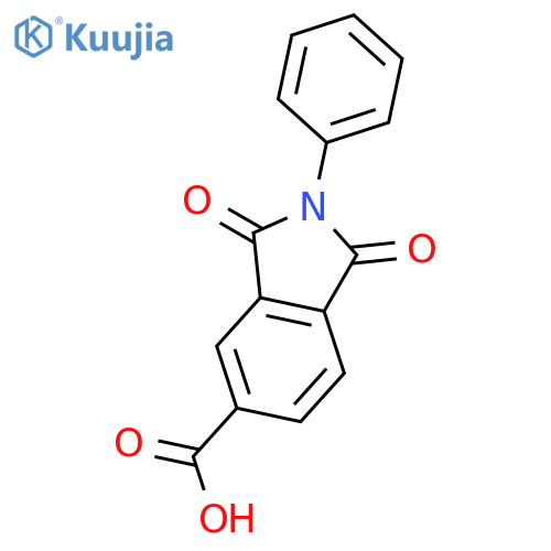 1,3-dioxo-2-phenyl-2,3-dihydro-1H-isoindole-5-carboxylic acid structure