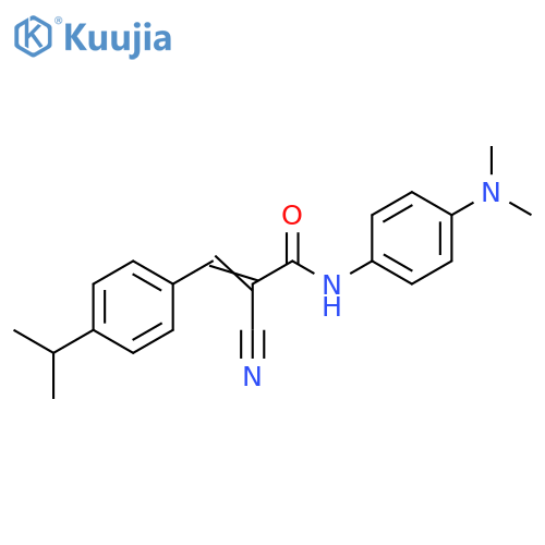 (2E)-2-cyano-N-[4-(dimethylamino)phenyl]-3-[4-(propan-2-yl)phenyl]prop-2-enamide structure