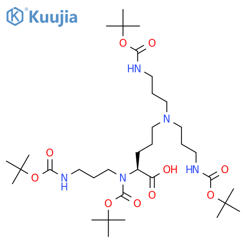 N-alpha-Boc-N-alpha,delta,delta-tris(3-Boc-aminopropyl)-L-ornithine structure